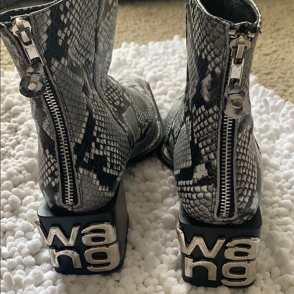 Alexander Wang Shoes - Alexander Wang Snakeskin Wang Booties Size 41